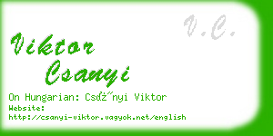 viktor csanyi business card